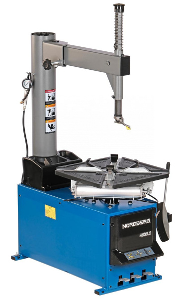 Станок шиномонтажный полуавтомат, двухскоростной, стол с накладками, 380 В, синий 4639,5(b) 380