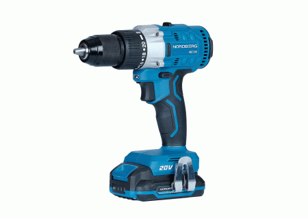 Шуруповерт аккумуляторный макс. Ø сверла 13 мм, 20 В, 80 Нм, с 2 аккумуляторами и зарядным устройством ne108k