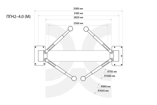 Подъёмник 2-х стоечный 4.0т, ПГН2-4.0(М) 220В пгн2-4.0 (м) 220в