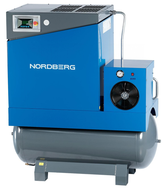 Компрессор винтовой, 11 кВт, ресивер 500 л, 10 бар, 1450 л/мин, осушитель nca15rd