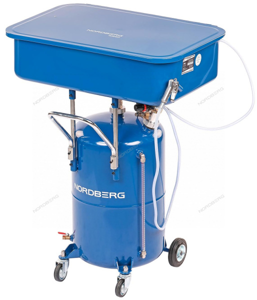 Установка для мойки деталей 50л с пневмо насосом и бочкой 65л nw80m