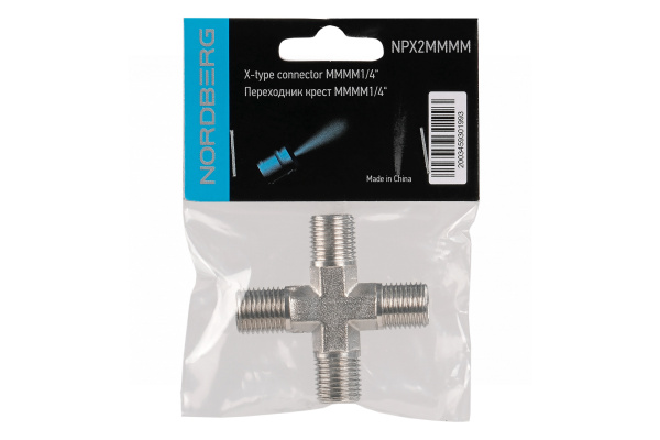 Переходник крест MMMМ1/4inch (Дюйм) npx2mmmm