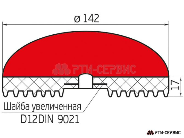 Накладка резиновая для подъемников inch (Дюйм)ОМАinch (Дюйм) max 1022
