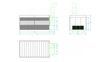 Пост подготовки к окраске с колоннами (с горелкой) nb100c column