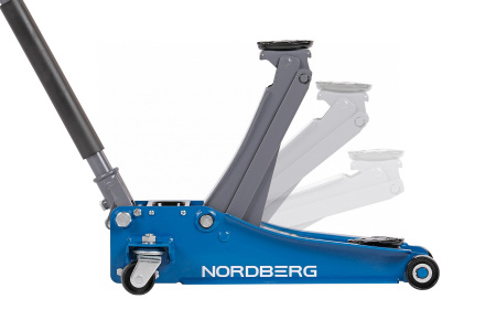 Домкрат подкатной 2,5 т с резиновой насадкой n32025e