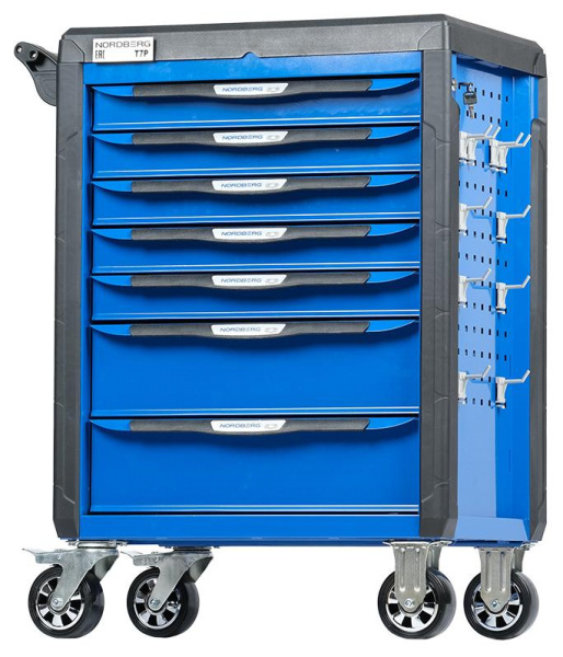 Тележка инструментальная, 7 выдвижных ящиков, с системой защиты от опрокидывания, синяя t7p(b)