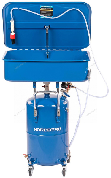 Установка для мойки деталей 50л с пневмо насосом и бочкой 65л nw80m