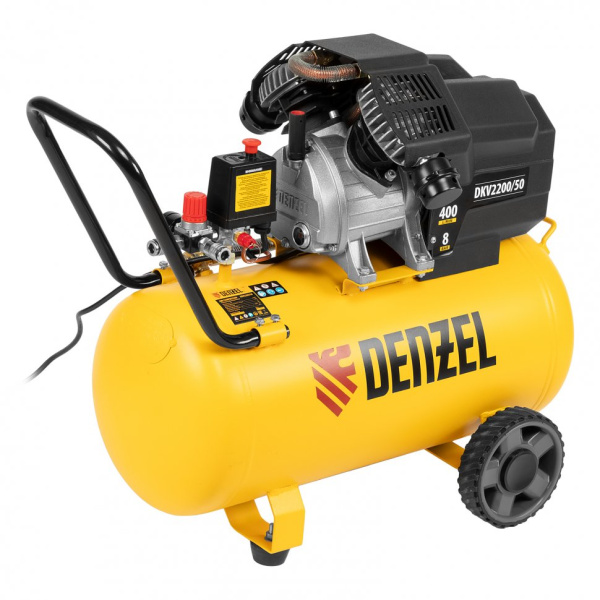 Компрессор воздушный DKV2200/50,Х-PRO 2,2 кВт, 400 л/мин, 50 л// Denzel 58083