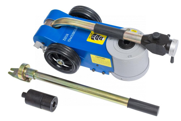 Домкрат пневмогидравлический подкатной двухштоковый, 15/30 т n302