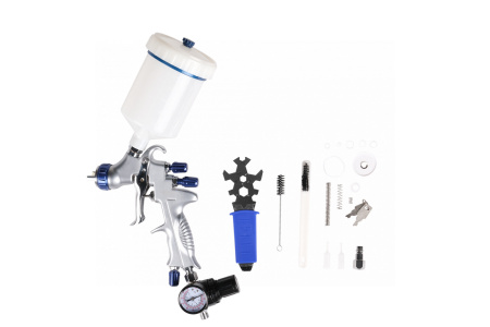 Краскопульт LVMP с верхним бачком, сопло 1,3 мм, алюминиевый кейс np7013