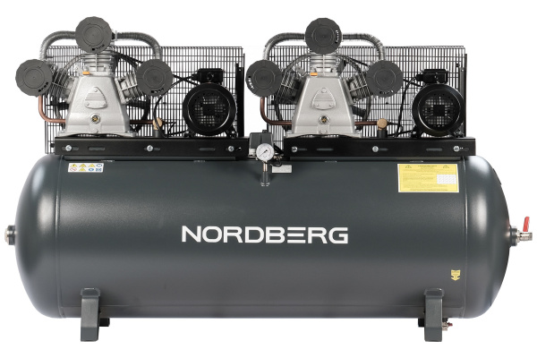 Компрессор поршневой с ременной передачей 380 В, ресивер 500 л, 1900 л/мин ncp500/1900