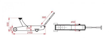 Домкрат ТУРЦИЯ г/п 20 т. KraftWell арт. KRWFJ20T krwfj20t
