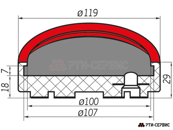 Накладка резиновая для подъемников inch (Дюйм)EverLiftinch (Дюйм) 1041