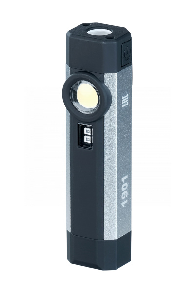 Фонарь светодиодный 1+1, с УФ подсветкой, аккумуляторный 1901