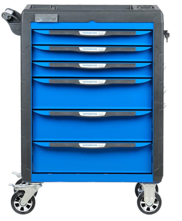 Тележка инструментальная, 6 выдвижных ящиков, с системой защиты от опрокидывания, синяя t6p(b)