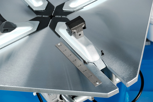 Станок шиномонтажный полуавтомат, двухскоростной, взрывная накачка, 380 В, синий 4639