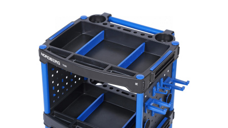 Тележка инструментальная, 3 пластиковые полки, синяя t32b