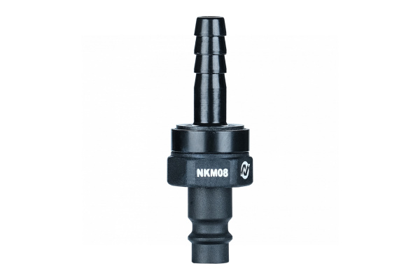 Переходник композитный inch (Дюйм)папаinch (Дюйм) быстросъемный - елочка Ø 8 мм nkm08