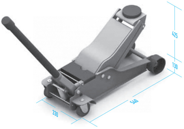 Домкрат подкатной, 2,5 т n32025l