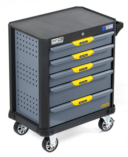 Тележка профессиональная с 5 ящиками+инструмент 157 предметов krw-ttg+set157