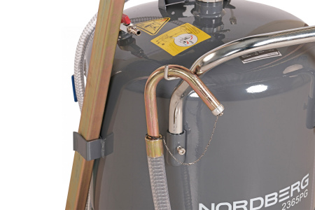 Установка для сбора масла пневматическая, 115 л, серая 2365pg