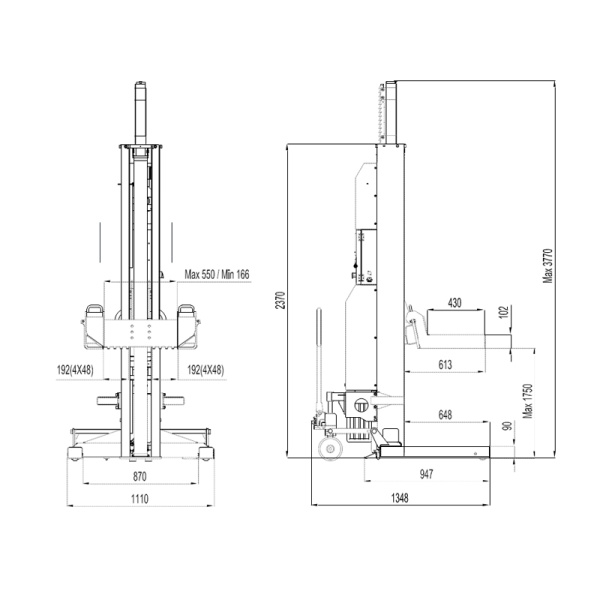 Комплект мобильных колонн (4 шт х 5,5 т), беспроводная связь, eqtree®, CL 1055 202156
