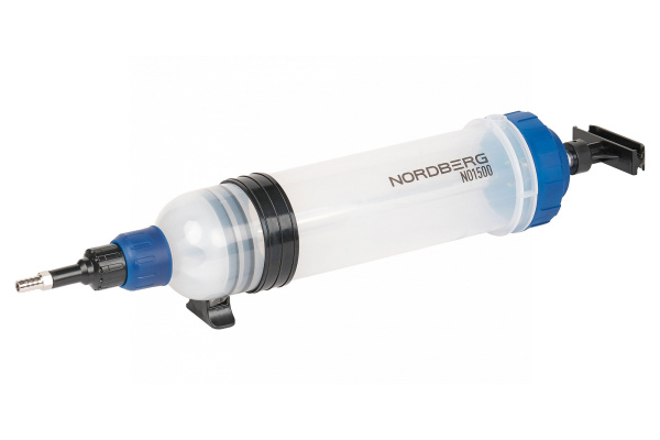 Шприц для заливки масла пластиковый с комплектом насадок, 1500 мл no1500