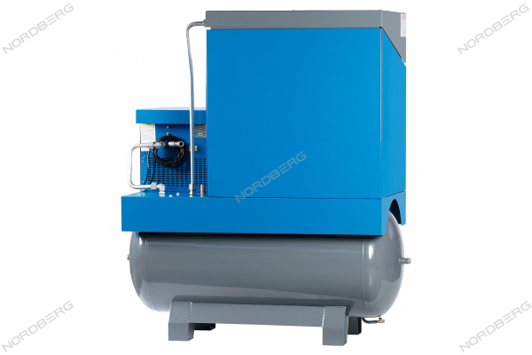 Компрессор винтовой, 15 кВт, ресивер 500 л, 10 бар, 1910 л/мин, осушитель nca20rd