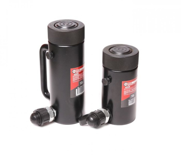 Цилиндр гидравлический с резьбовым штоком и гайкой для механической фиксации 10т (ход штока-100мм, Ø штока-45мм,общий Ø-68мм, L-194мм, 700bar) fk-yg10100ls