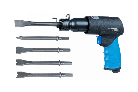 Пневмозубило 190 мм с комплектом насадок np5065