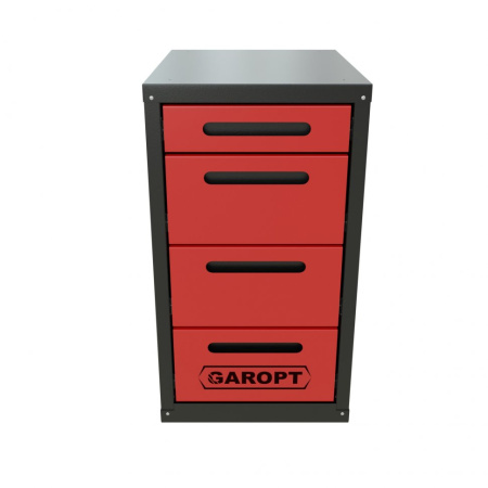 Тумба 4 ящика для верстака GAROPT (КРАСНАЯ) gty4.red