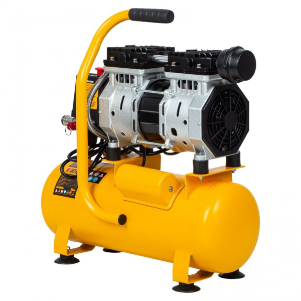 Компрессор DLS650/10 безмаслянный малошумный 650 Вт, 120 л/мин,ресивер 10 л// Denzel 58021
