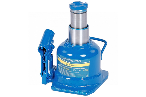 Домкрат бутылочный двухштоковый, укороченный, 10 т n31210