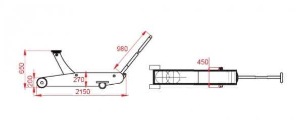 Домкрат ТУРЦИЯ г/п 20 т. KraftWell арт. KRWFJ20T krwfj20t