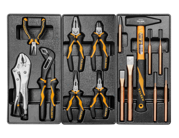 Набор инструментов inch (Дюйм)BOXERinch (Дюйм) для тележки, 12 ложементов, 157 предметов tt85415-157