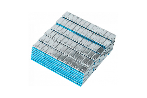 Грузики самоклеящиеся (12х5 г) Fe квадратные L=12 см, 50 лент w5fs2