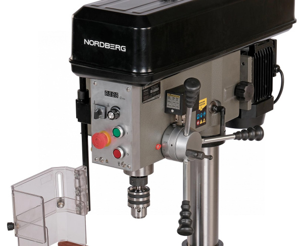 Станок сверлильный профессиональный (1100 Вт, 25 мм, вариатор скорости, нарезание резьбы, тиски) nd2554pv