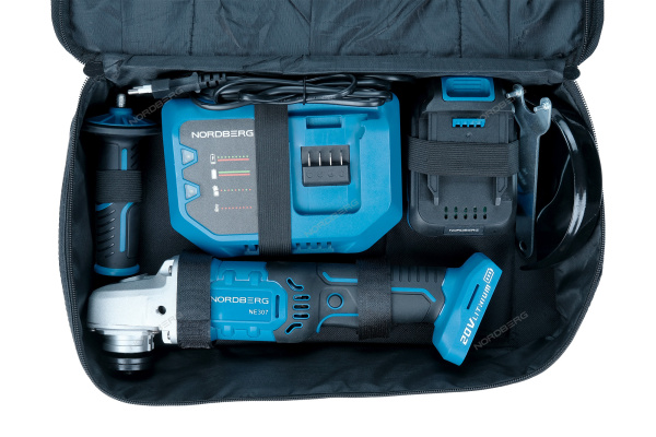 УШМ аккумуляторная, Ø диска 125 мм, 20 В, с аккумулятором и зарядным устройством ne307k