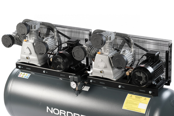 Компрессор поршневой с ременной передачей 380 В, ресивер 500 л, 1900 л/мин ncp500/1900