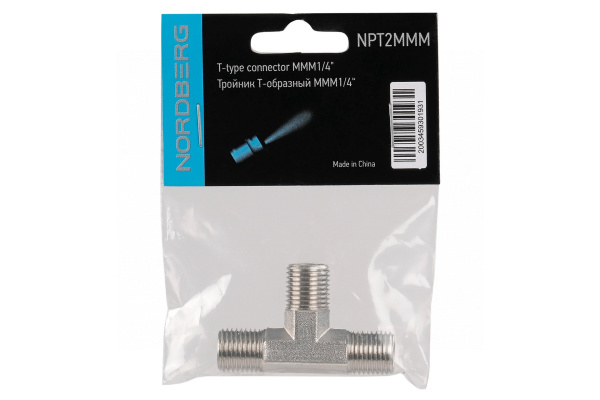 Тройник Т-образный MMM1/4inch (Дюйм) npt2mmm