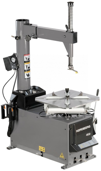 Станок шиномонтажный полуавтомат, двухскоростной, взрывная накачка, 380 В, серый 4639