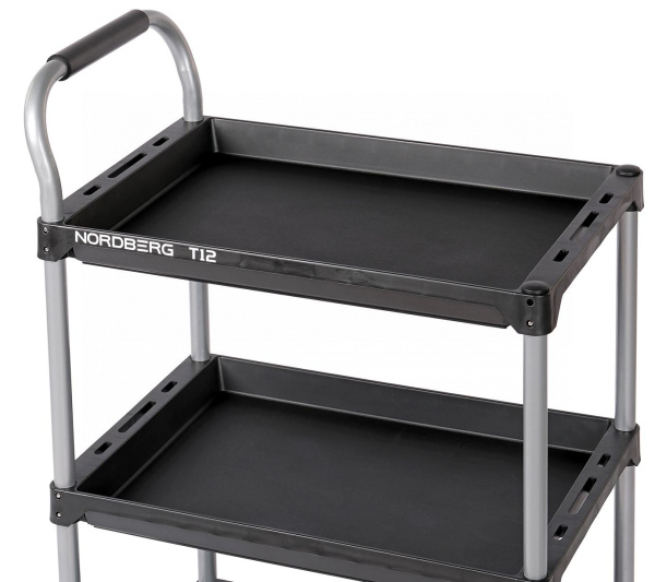 Тележка инструментальная, 3 пластиковые полки t12