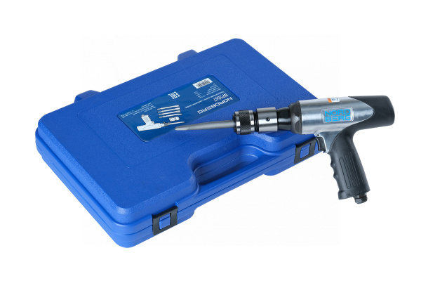 Пневмозубило в кейсе, 5 насадок + быстросъемный адаптер (HA67-KIT) np5067