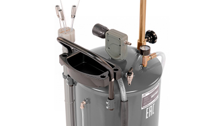 Установка для сбора масла пневматическая, 65 л, серая 2379-cg