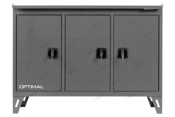 Верстак слесарный трехтумбовый, 3 серые створки nw303 7012/7015