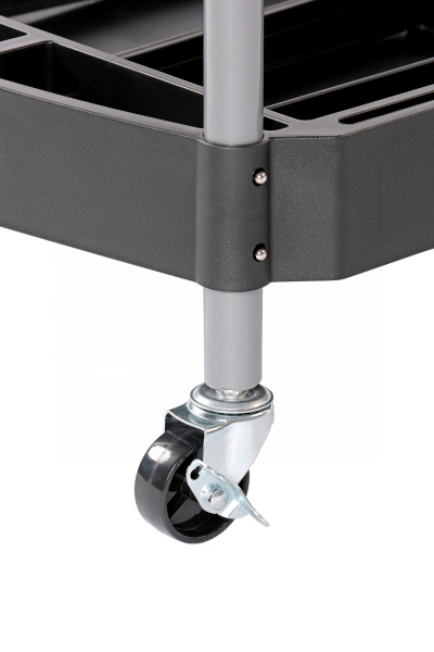 Тележка инструментальная, 3 пластиковые полки, с перфорацией t13