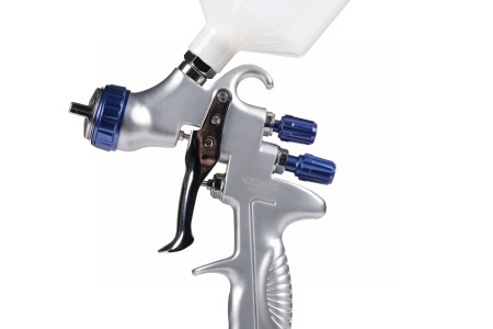 Краскопульт LVMP с верхним бачком, сопло 1,3 мм, алюминиевый кейс np7013