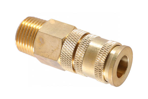 Разъем inch (Дюйм)мамаinch (Дюйм) быстросъемный - резьба M1/2inch (Дюйм), с фиксатором, латунь npf24b