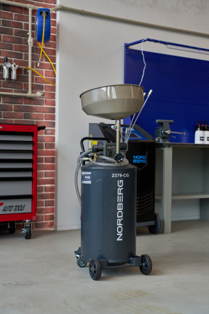 Установка для сбора масла пневматическая, 65 л, серая 2379-cg