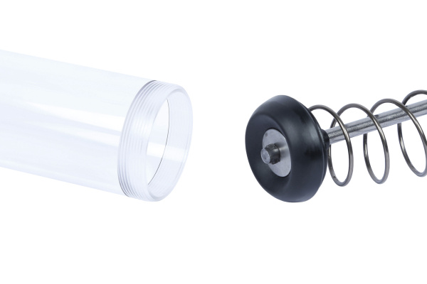 Шприц двухплунжерный для густой смазки с прозрачной тубой, 400 мл no2407